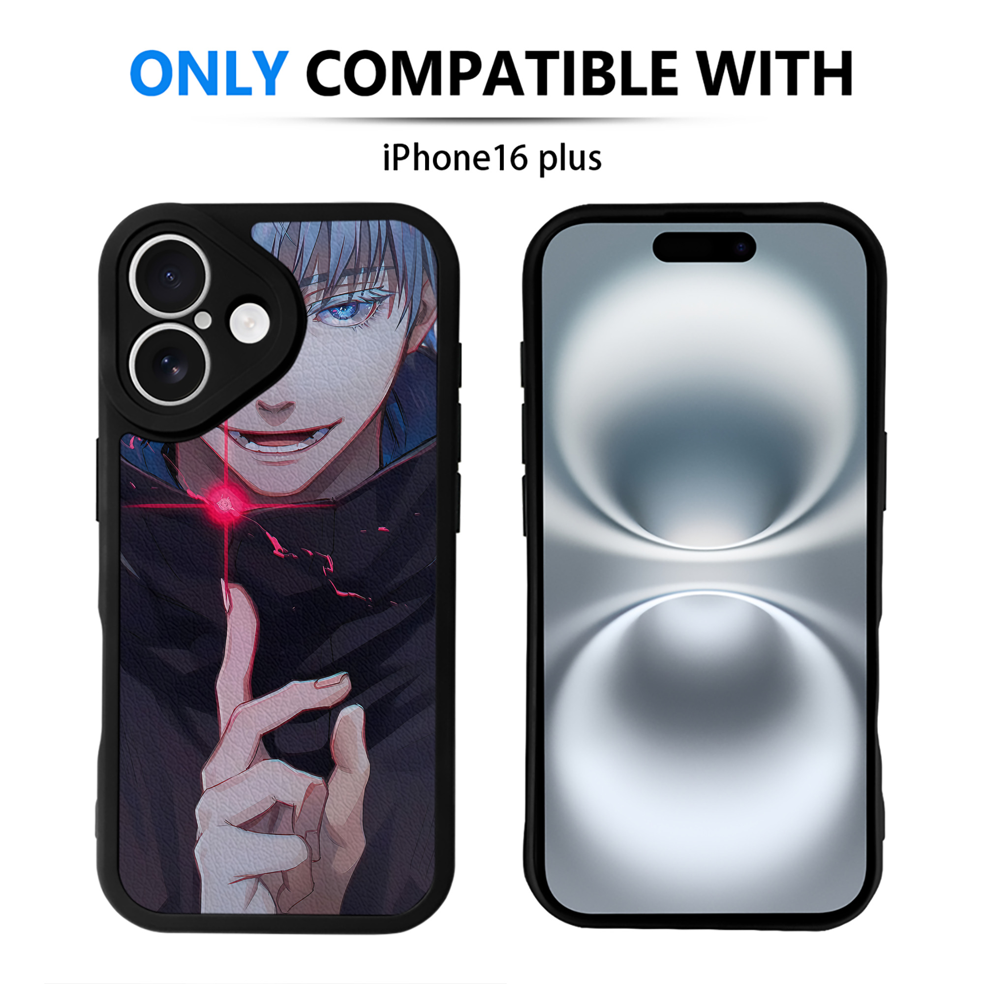 （画像用） 呪術廻戦 Jujutsu Kaisen 【iPhone 16シリーズ対応】シリコンスマホケース（レザー調） 材質：シリコン
